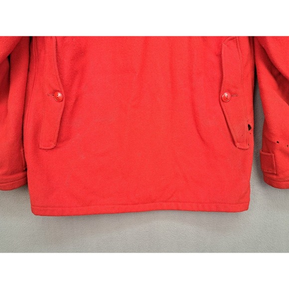 Vintage 50s 60s Woolrich Jacket Mens 40 Hunting Wool Coat Mackinaw Made in USA - Picture 15 of 16